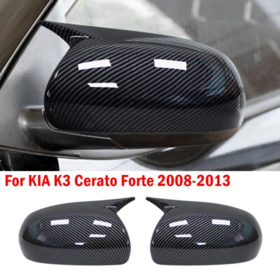 Para KIA K3 Cerato Forte 2008-2013 Fibra de Carbono ABS OX Bocina Espejo Cubierta Tapón Foto 1 de 4
