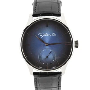 H. Moser & Cie Venturer Small Seconds 18k White Gold Blue 39mm 2327-0202 Watch - Picture 1 of 9