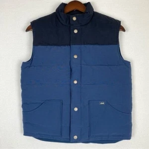 Lacoste Puffer Vest Boy's 12 Navy Blue ColorBlock Snap Button Outdoor - Picture 1 of 9