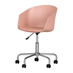 South Shore Task Chair 35.5" H X 22.75" W Adjustable Height Plastic Seat In Pink - Picture 1 of 7