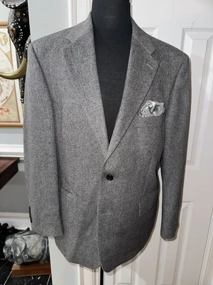 BILL BLASS, GRIS, 100% PELO DE CAMEL, BLAZER ITALIANO DE LUJO PARA HOMBRE Talla: 42R Foto 1 de 4