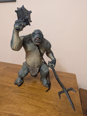 2001 Toy Biz Cave Troll Lord of the Rings Fellowship 10" Figure (READ) Sound? - Image 1 of 4