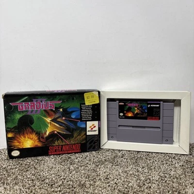 Gradius III 3 (SNES, 1991) In Box No Manual Tested - Image 1 of 4