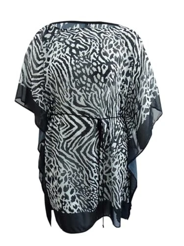 COCO REEF Women's Contours Tie-Waist Caftan Cover-Up (Black, Large/X-Large) - Image 1 of 1