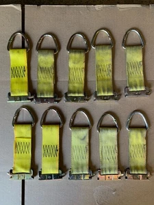 10-Pack Used E-Track Rope Tie-Off Straps 2"x6" Yellow Heavy-Duty - Picture 1 of 1