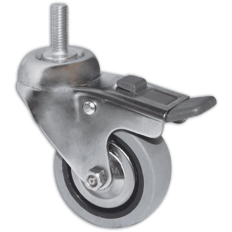 MASIDEF - RUOTA PIROETTANTE IN GOMMA CONFRENO E PERNO M10X25 DIAMETRO 60mm - Immagine 1 di 1