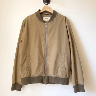 Buck Mason Bomber Jacket Mens Large Khaki Beige Long Sleeve Zip Up Casual Adult - Image 1 of 4