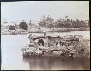 Albumino Egitto XIX secolo isola elefantina bagno romano egiziano - Foto 1 di 2