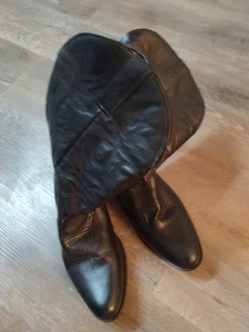 Men’s Black Western Cowboy Boots Size 48 EU / 13 US – Classic Pointed Toe... - Picture 1 of 6