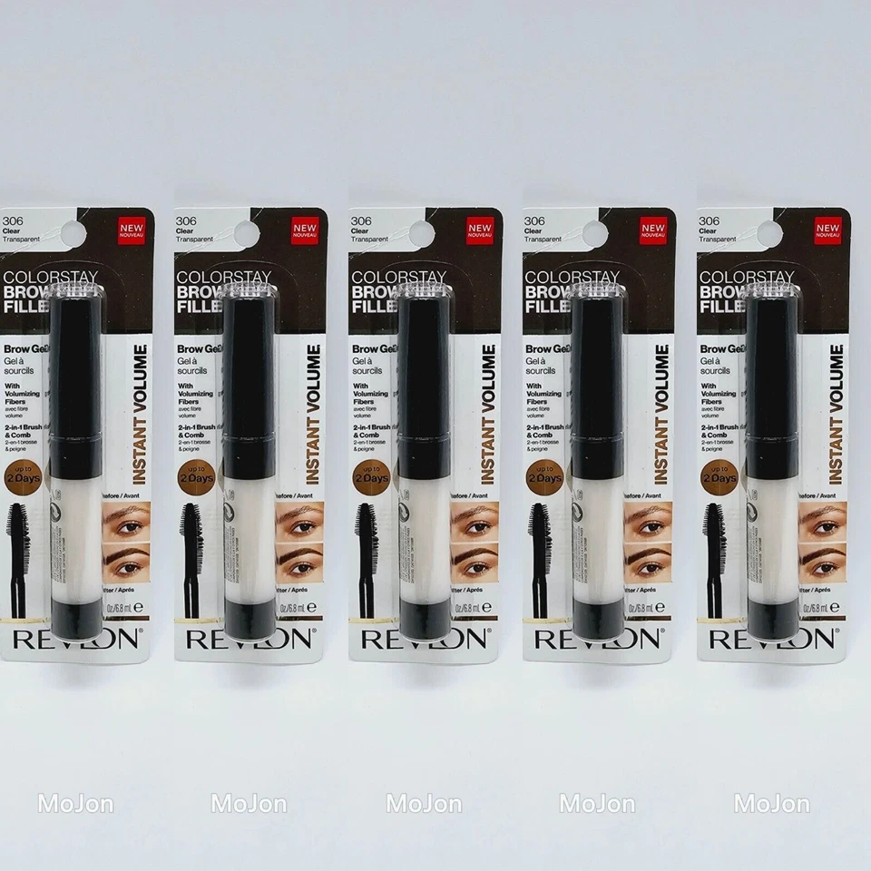 Lot Of 5 Revlon Colorstay Brow Fiber Filler Sealed 0.23 fl oz 306 - Clear - Image 1 of 2