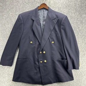 Blazer Polo Ralph Lauren vintage uomo 44L lana bottone oro anni 90 doppiopetto - Foto 1 di 22