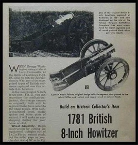 8" Britische Haubitze Messing Kanone 1960 HowTo build PLLANS - Bild 1 von 2
