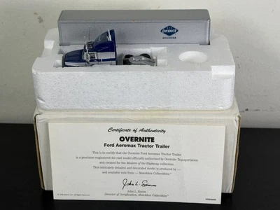 NIB Matchbox Collectibles DYM38009 OVERNITE 1:97 Diecast Ford Aeromax Tractor - Image 1 of 4