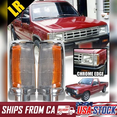 Lámpara de esquina cromada LR apta para Mitsubishi L200 Dodge Ram 50 Colt Mighty Max 79-96 Foto 1 de 4