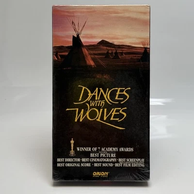 Vintage Dances With Wolves VHS Sealed 1990 Orion Home Video Movie Hi-Fi Stereo - Image 1 of 4