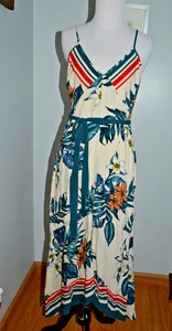 LULUS CARIBBEAN FLORAL PRINT SUMMER MAXI DRESS WOMEN SZ S *EUC* - Picture 1 of 7