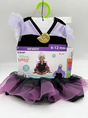 NUEVO Bebé Disney Villanos Sirenita Úrsula Vestido Disfraz Halloween 6-12M Foto 1 de 3