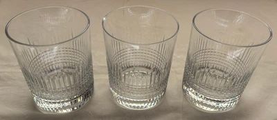 Set of 3 Baccarat Nancy Tumblers Crystal Glasses Ice Holder France 4.75" High - Image 1 of 4