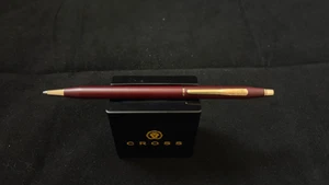 CROSS CLASSIC CENTURY BURGUNDY W/23K GOLD APTS SINGLE BANDED BALLPOINT PEN #2202 - Picture 1 of 10