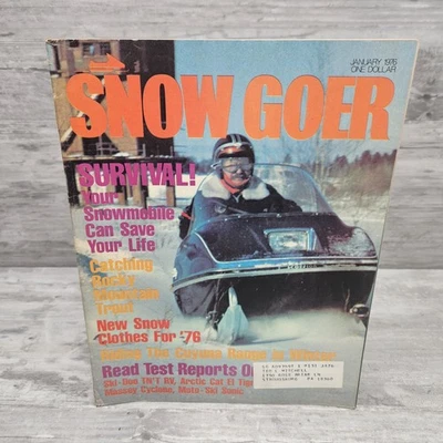 SNOW GOER Snowmobile Magazine January 1976 Polaris Arctic Cat Ski Doo Yamaha - Image 1 of 4