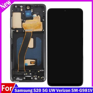 For Samsung Galaxy S20 5G UW Verizon G981V OLED Display Touch Screen+Black Frame - Picture 1 of 6