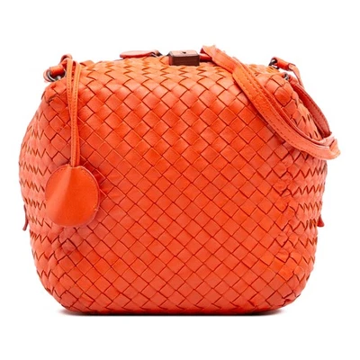 Auténtico Bolso Bandolera Bottega Veneta Nappa Intrecciato Cube Cuero Naranja Foto 1 de 4