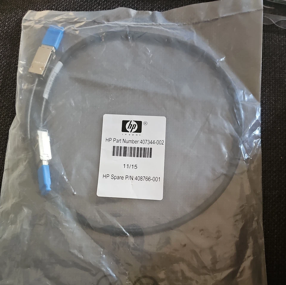 HP 407344-002 external Mini SAS to Mini SAS SFF-8088 cable 1m 408766-001 New - Image 1 of 4