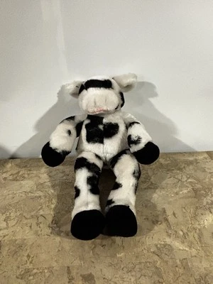 Peluche vintage Ganz 1992 posable vaca blanca y negra 14" Foto 1 de 4