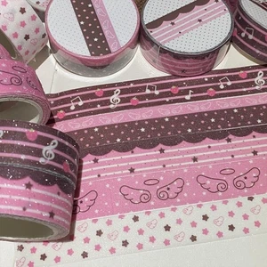 Dekoratives Washi Tape 2M X 15mm Rosa Braun Glitzernd Für Scrapbooking DIY Baste - Picture 1 of 22