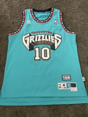Camiseta deportiva Adidas Mike Bibby #10 Vancouver Grizzlies Hardwood Classics verde azulado L+2 Foto 1 de 4