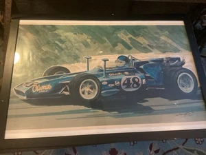 1971 Don Getz Olsonite Eagle Indy Car Print #48 Bobby Unser AAR Gurney Vintage - Picture 1 of 10
