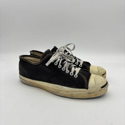 Vintage 60s Converse Jack Purcell Low Top Sneakers Shoes Men's 11 Black - Image 1 of 4