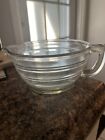 Vintage Mixing Measuring Cup. Clear Glass With Ridges.