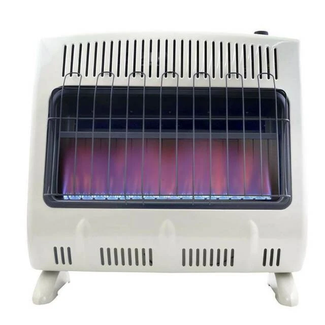 Mr. Heater MHVFBF30NGT 30 000 BTU Vent Blue Flame Natural Gas Heater - Gray