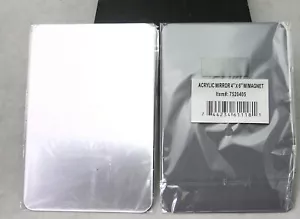2 Pack Rectangular Magnetic Locker Mirror, Personal Makeup Mirror, 4 x 6 In - Picture 1 of 4