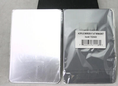 Paquete de 2 espejos de armario magnéticos rectangulares, espejo de maquillaje personal, 4 x 6 pulgadas Foto 1 de 4