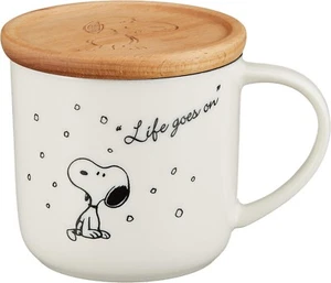 "PEANUTS" Snoopy Mug Seasonal Design White (with coaster) SN614-11C - Picture 1 of 4