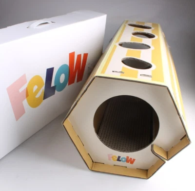 Felow Cat Tunnel / House with Cardboard Scratching Pads for Indoor Cats up to 21 - Image 1 of 4