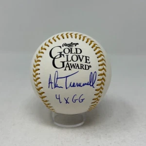 Alan Trammell Signed Rawlings Gold Glove Logo Baseball 4x GG Insc PSA COA 944 - Picture 1 of 2