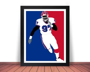 Framed CORNELIUS BENNETT Photo Picture Art BUFFALO BILLS Football 8x10 11x14 w1w - Picture 1 of 13
