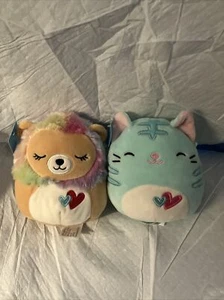 Lot Of(2)Squishmallows Leonard The Lion & Jules The Tabby Cat - Picture 1 of 6