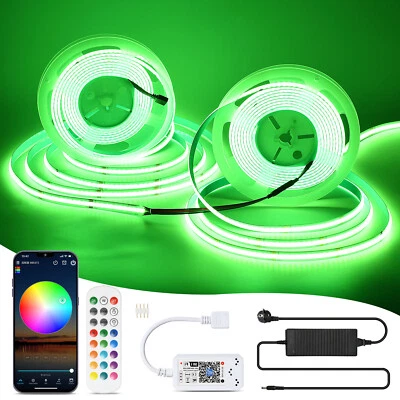 5-20M COB LED Streifen RGB Stripe 24V Leiste Band superhell Wifi APP/FB dimmbar - Bild 1 von 4