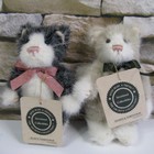 2 Boyds Bears Mini Cats 5.5' Blake B Wordsworth Dickens Q Wordsworth Vtg W/ Tags