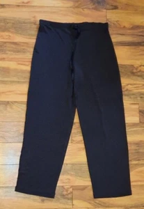 Apostrophe Womens Wide Leg Slinky Pants Size M Black Stretch Casual Lounge  - Picture 1 of 11