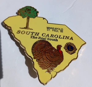 Prendedor 1993 Carolina del Sur The Real South Minneapolis St. Paul Turkey Lions Club - Imagen 1 de 1