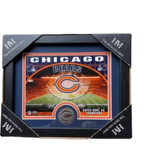 Chicago Bears 11"X9" Photo Frame W/Minted Coin Highland Mint NFL Licensed New - Picture 1 of 5