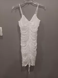 Windsor White Ruched Minidress Size Medium - Picture 1 of 6