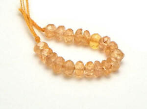 RARE Mandarin Orange SAPPHIRE 3mm Faceted Rondelle Beads NATURAL COLOR