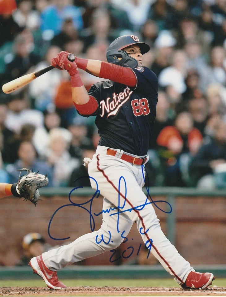 GERARDO PARRA WASHINGTON NATIONALS WS CHAMPS 2019 ACCIÓN FIRMADA 8x10 Foto 1 de 1
