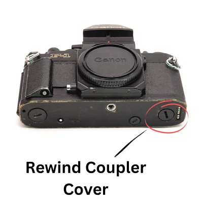 Canon F-1n Rewind Coupler Cap Cover Drive Nueva tapa de cubierta F-1 de Ausgeknipst